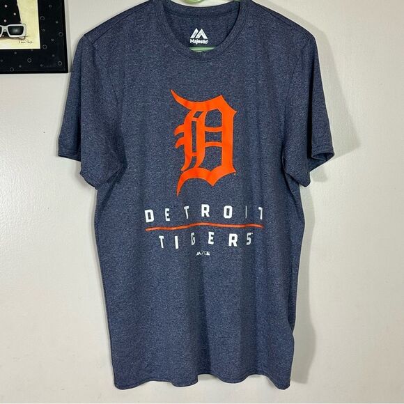 Majestic Detroit Tigers Charcoal Tee - Picture 1 of 6